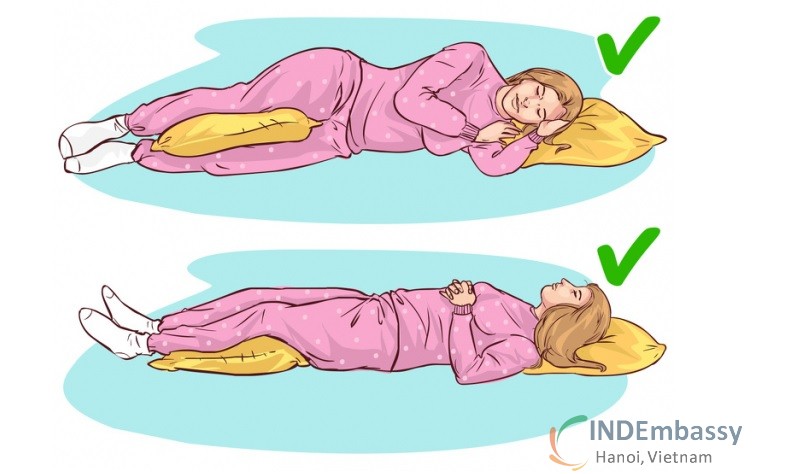 tư thế ngủ tốt cho người bị đau dạ dày
