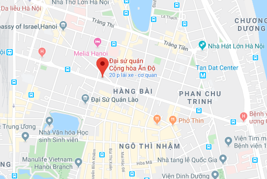 Some information of Indian Embassy in Hanoi, Vietnam